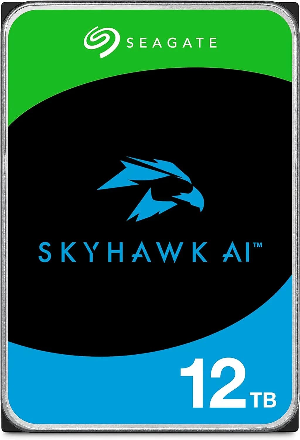 Seagate SkyHawk AI 3.5" 12 Tt, 7200 RPM, 512 MB, SATA III -kovalevy (valvontakäyttöön) – Seagate