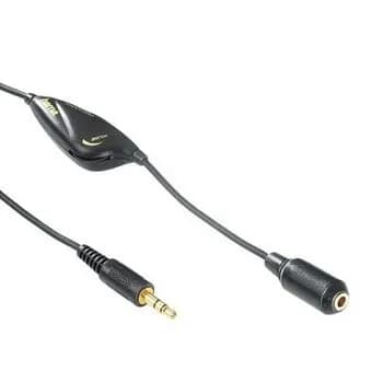Hama 3,5 mm kullattu äänenvoimakkuuden säätimellä audio -jatkokaapeli, 3 m, musta – Hama