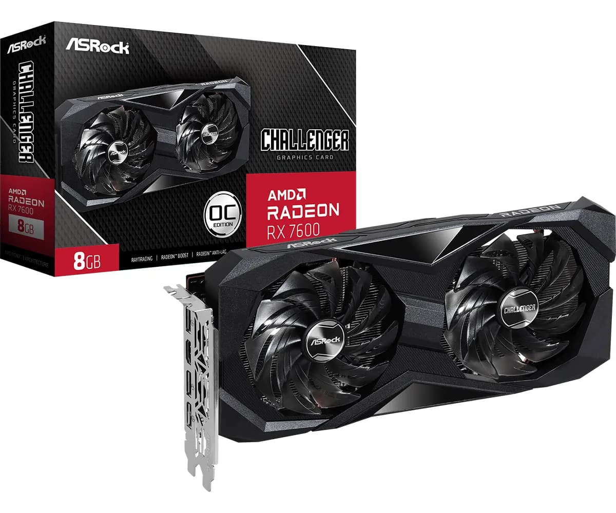 ASRock Radeon RX 7600 Challenger 8 Gt OC -näytönohjain – ASRock