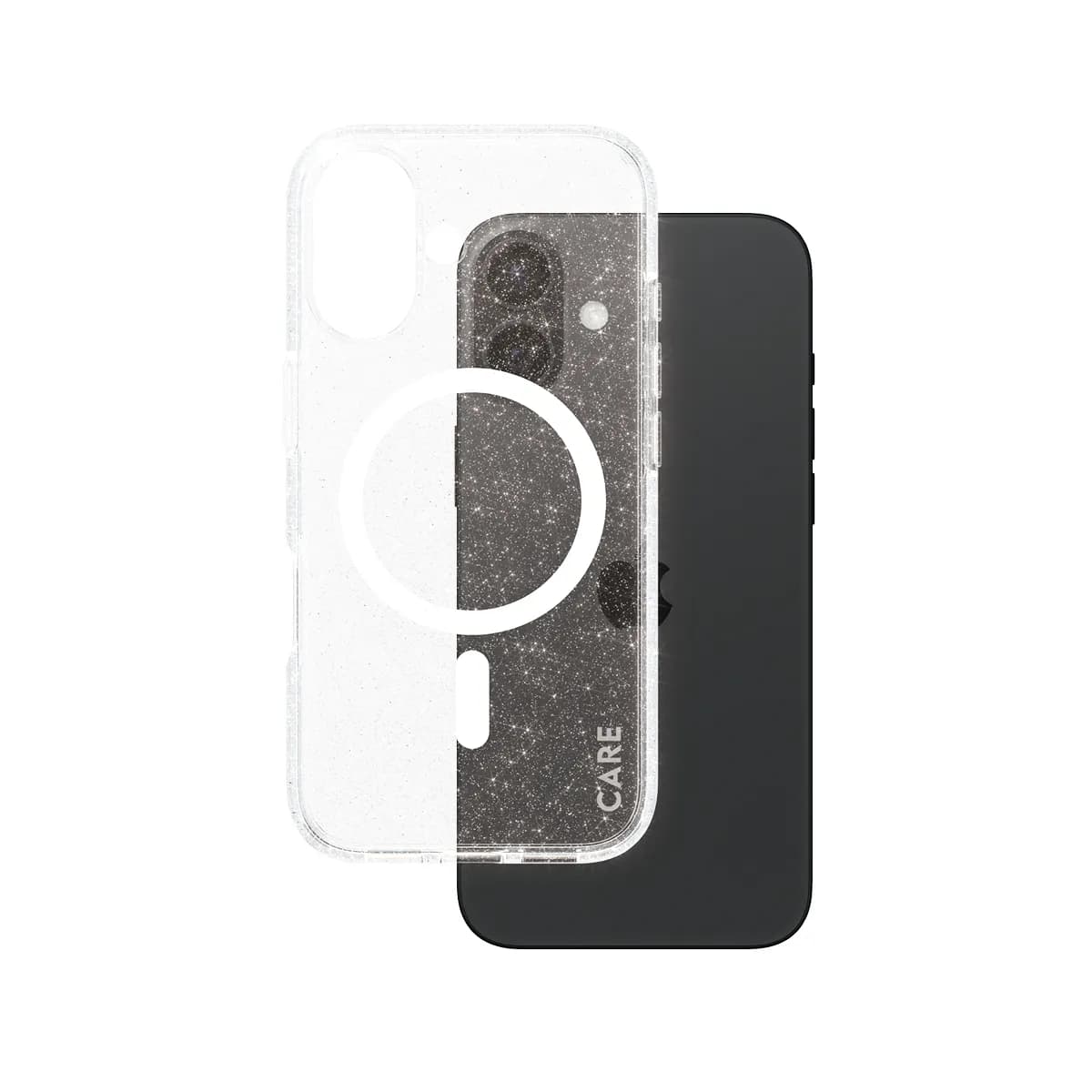 Care by PanzerGlass iPhone 16 MagSafe Star Lit -suojakuori, Valkoinen – Panzerglass