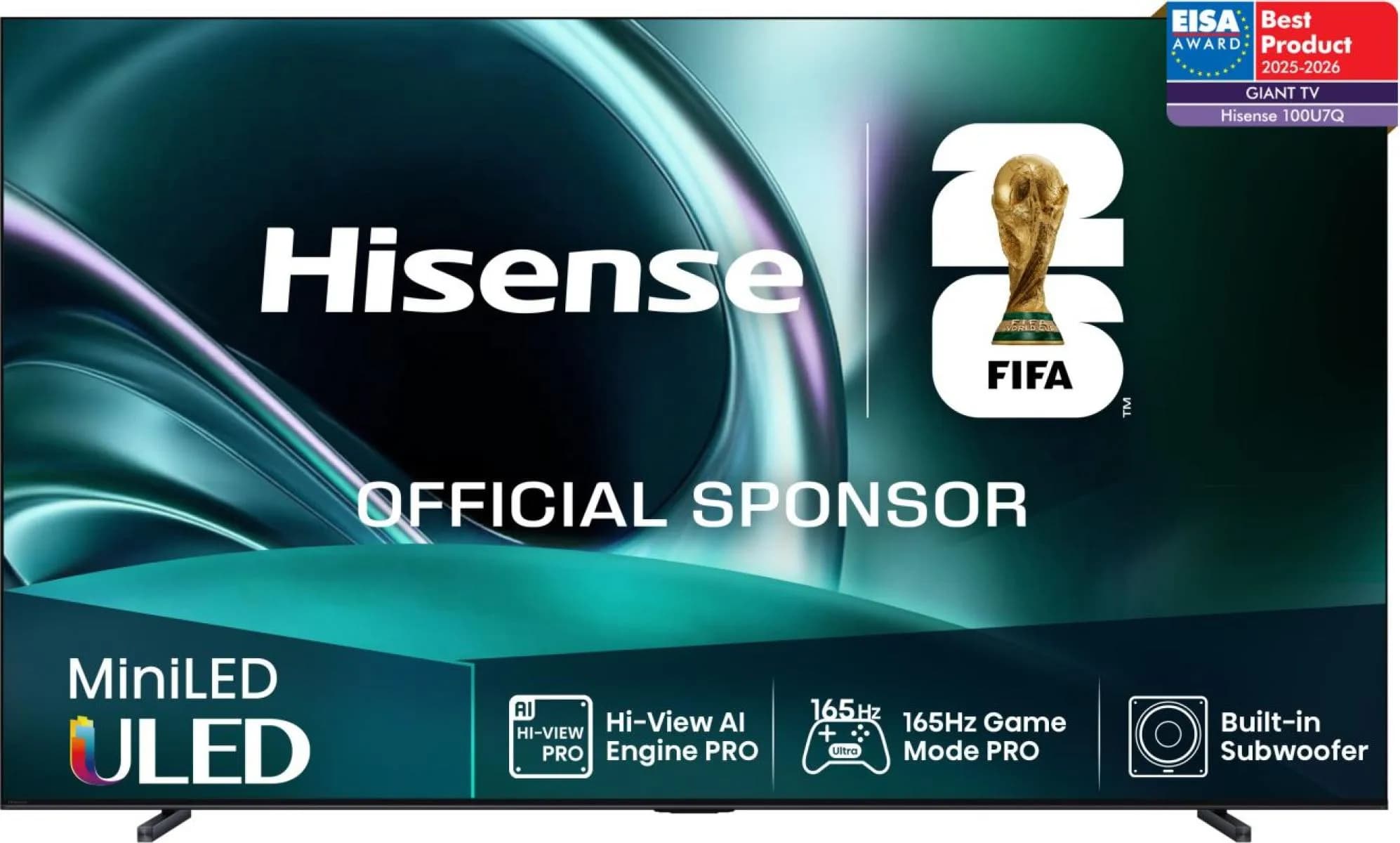 Hisense 100U7Q 100" 4K Mini LED VIDAA TV, 165 Hz, HDR10+, Dolby Vision IQ – HISENSE