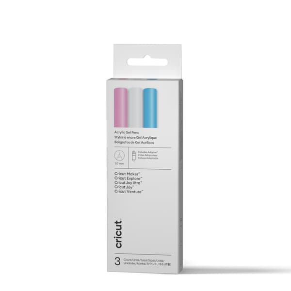 Cricut Omni Acrylic Gel Pens, 1.0 mm (3 ct) + Adapter