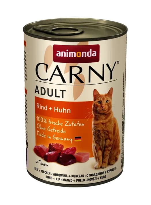 Animonda Carny Beef and Chicken, Kissan märkäruoka, Adult, 400 g – Animonda