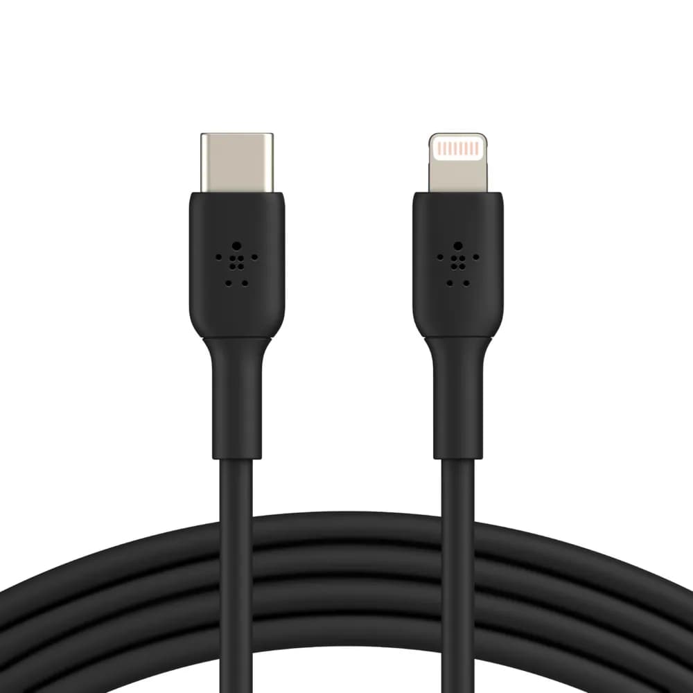 Belkin BoostCharge USB-C – Lightning -kaapeli, 1 m, musta