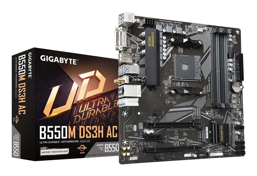 Gigabyte B550M DS3H AC AM4 mATX -emolevy – Gigabyte