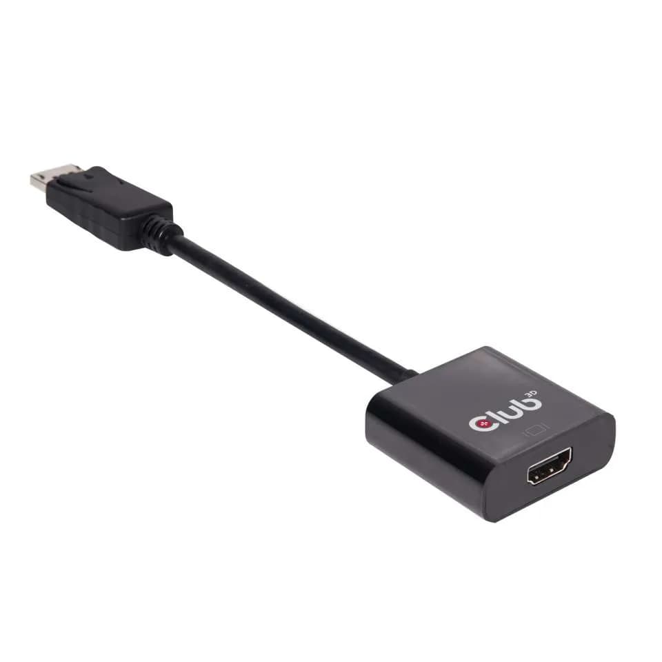 Club 3D DisplayPort 1.2 - HDMI 2.0 4K -sovitin, Musta – Club 3D