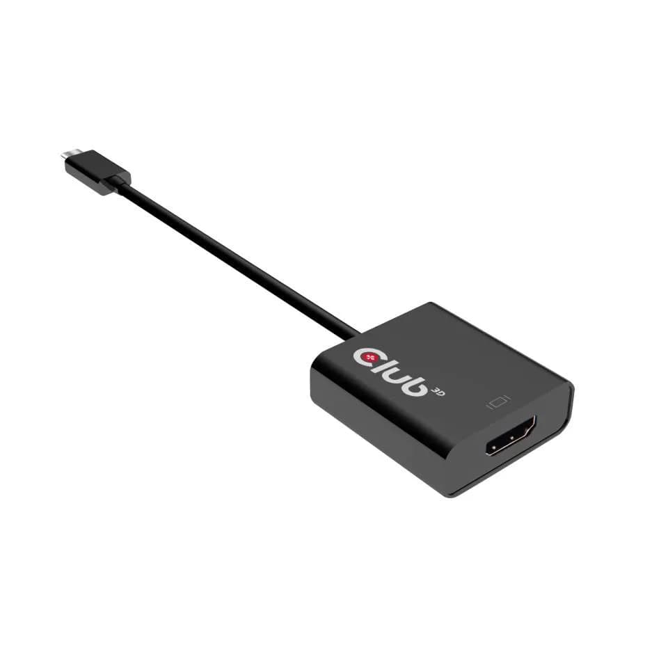 Club 3D 3.1 USB-C - 2.0 HDMI aktiivinen -sovitin, Musta