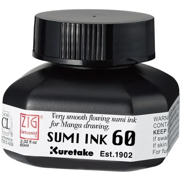 ZIG Cartoonist Sumi Ink 60 black – ZIG