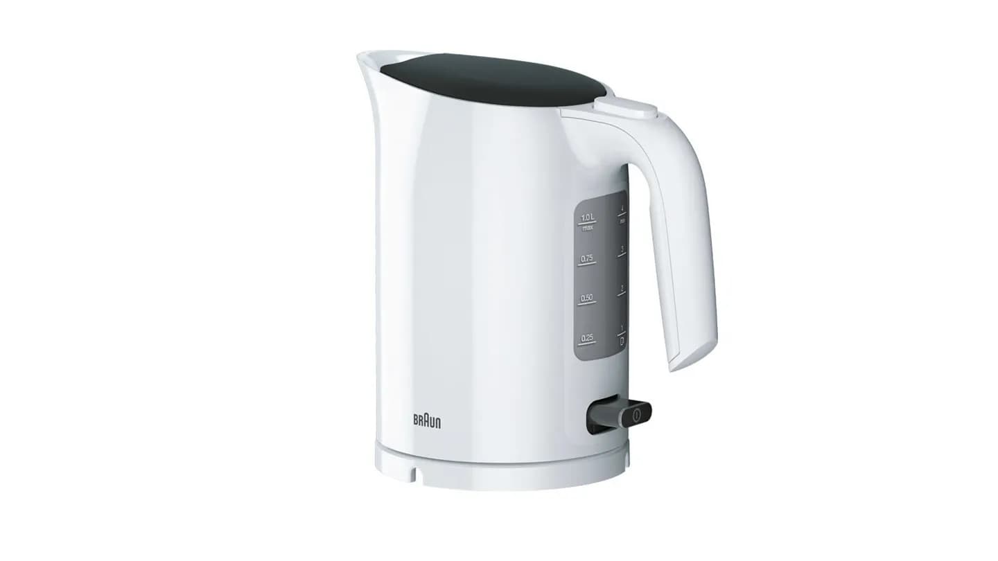 Braun PurEase WK3000WH -vedenkeitin, 1,0 l, 2200 W, valkoinen – Braun