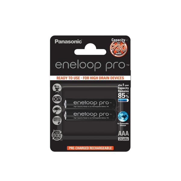 Panasonic eneloop pro AAA-akku 930mAh 2kpl/pkt – Panasonic