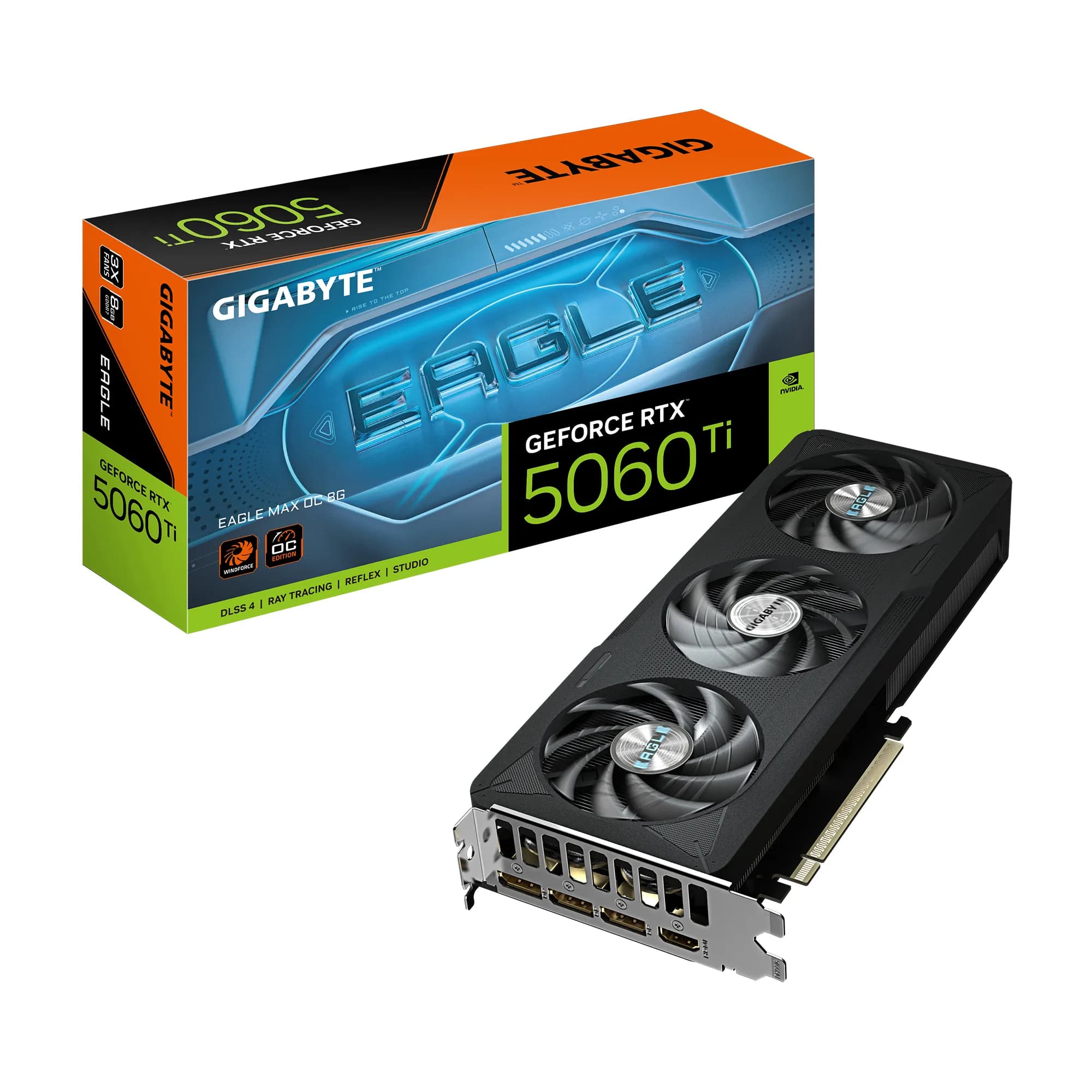 Gigabyte GeForce RTX 5060 Ti Eagle MAX 8 Gt OC -näytönohjain – Gigabyte