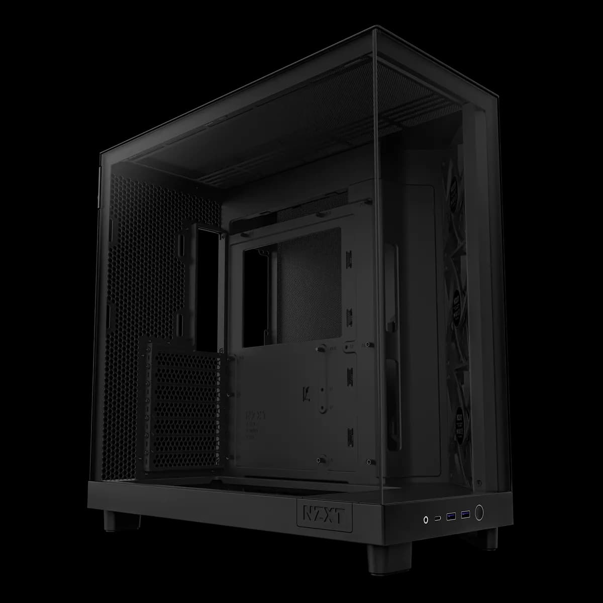 NZXT H6 Flow -miditornikotelo ikkunalla RGB-valaistuksella, musta – NZXT