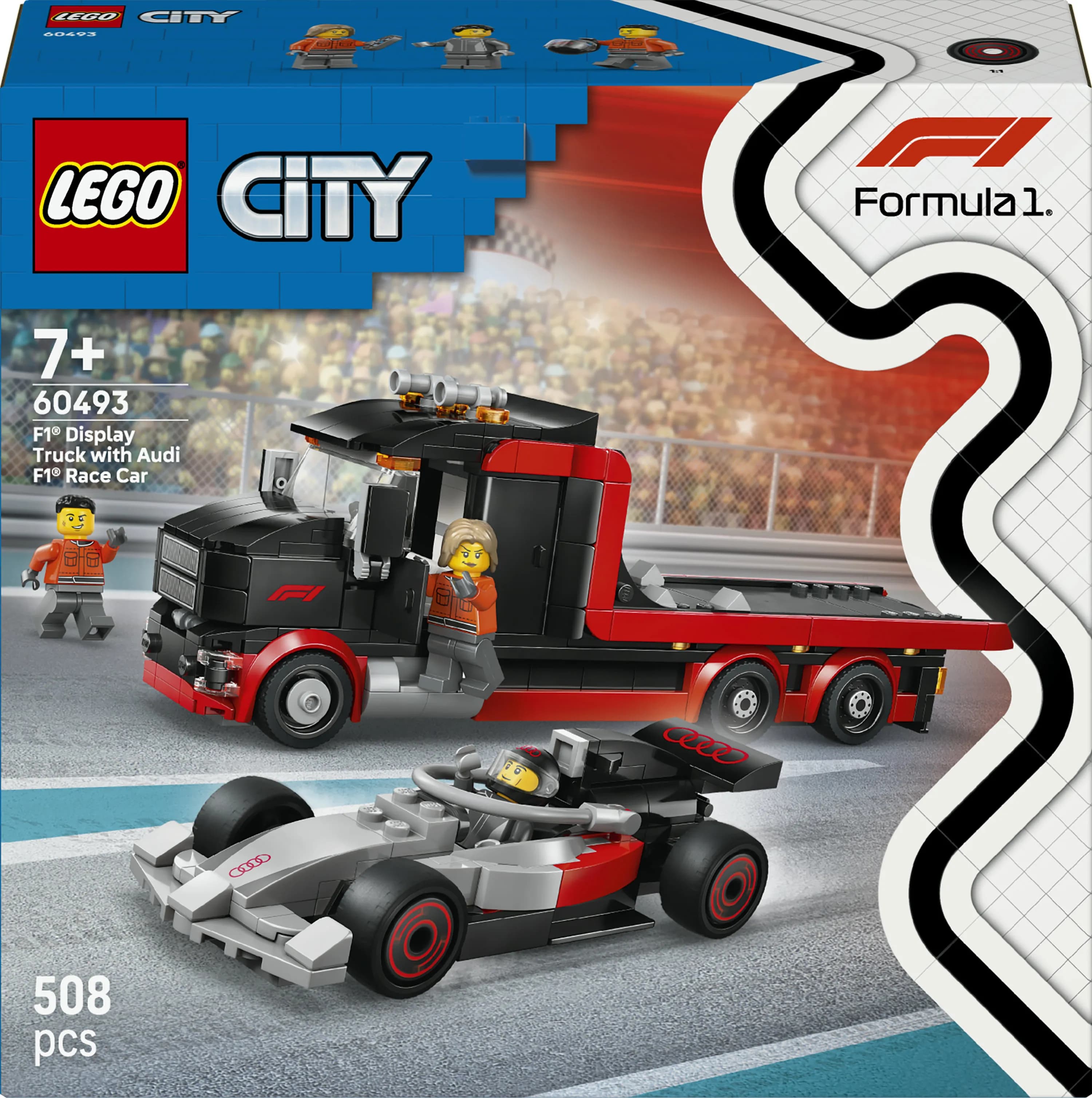 LEGO City F1-näyttelyauto ja Audi F1 -kilpa-auto 60493 – LEGO