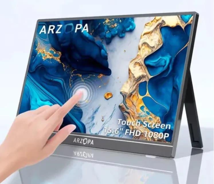 ARZOPA A1T 15.6" Full HD, IPS -kannettava näyttö, touchscreen