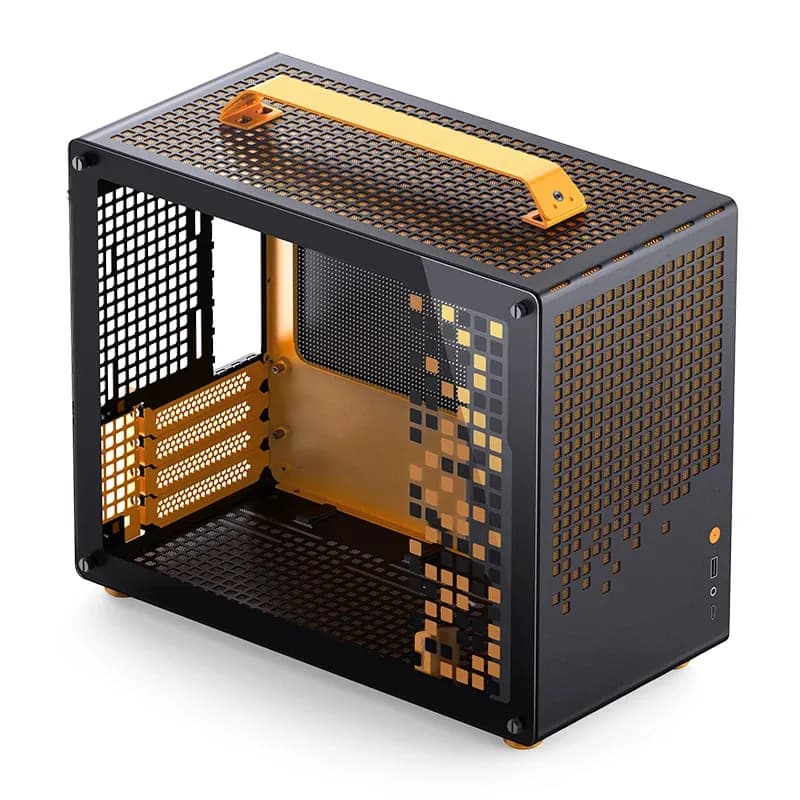 JONSBO Z20 -micro-ATX-kotelo ikkunalla, oranssi/musta – JONSBO