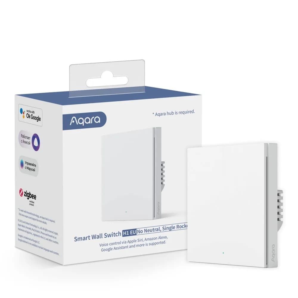 Aqara Smart Wall Switch H1 No neutral, yksi kytkin – Aqara