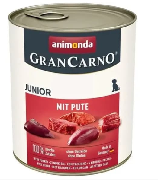 Animonda GranCarno Puppy with Turkey, Koiran märkäruoka, 800 g – Animonda
