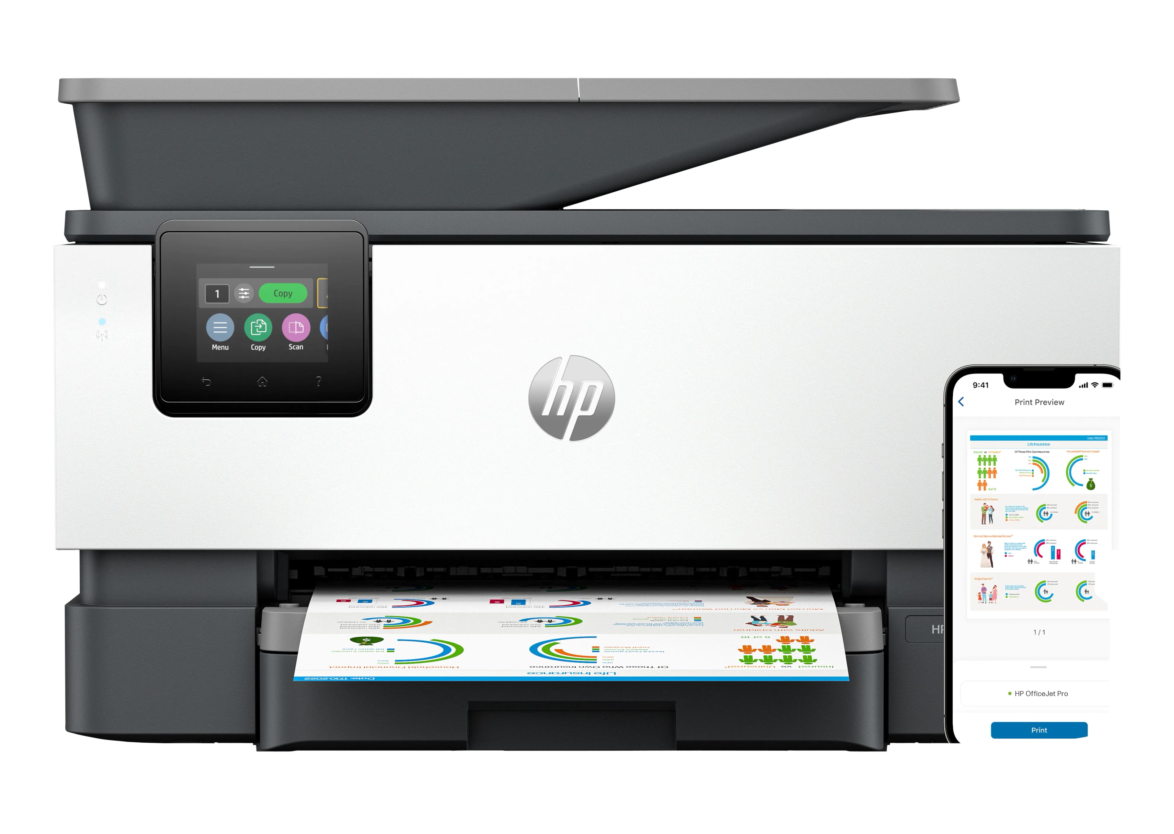 HP OfficeJet Pro 9120e A4 -mustesuihkumonitoimilaite – HP INC