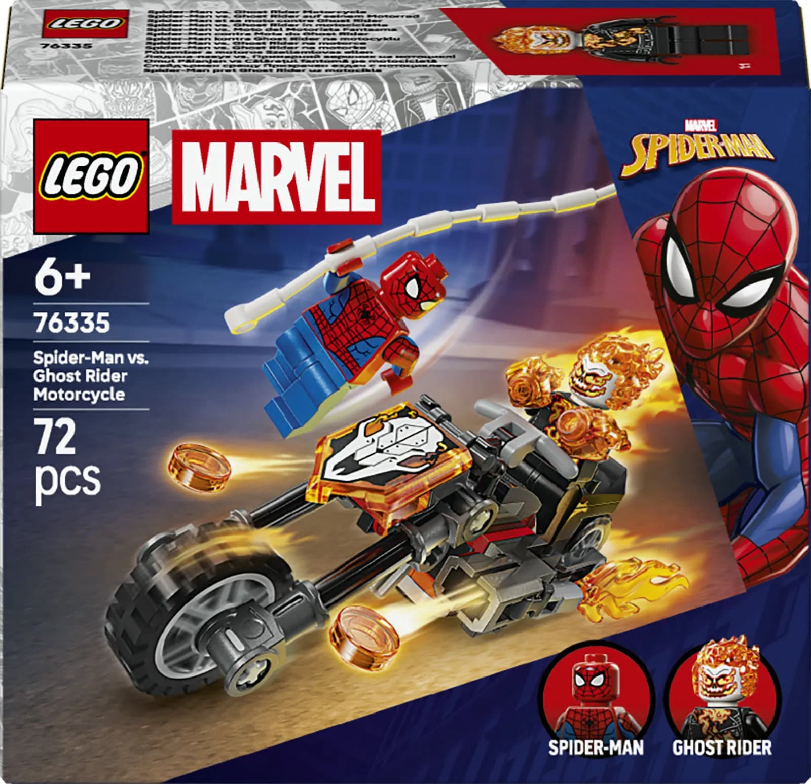 LEGO Marvel Spider-Man vs. Ghost Rider -moottoripyörä 76335 – LEGO