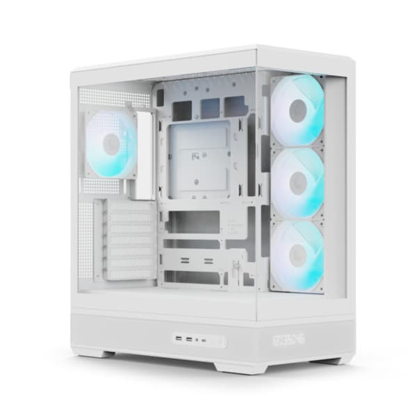 AeroCool P500B Digi -miditornikotelo ikkunalla ja RGB-valaistuksella, valkoinen – AEROCOOL