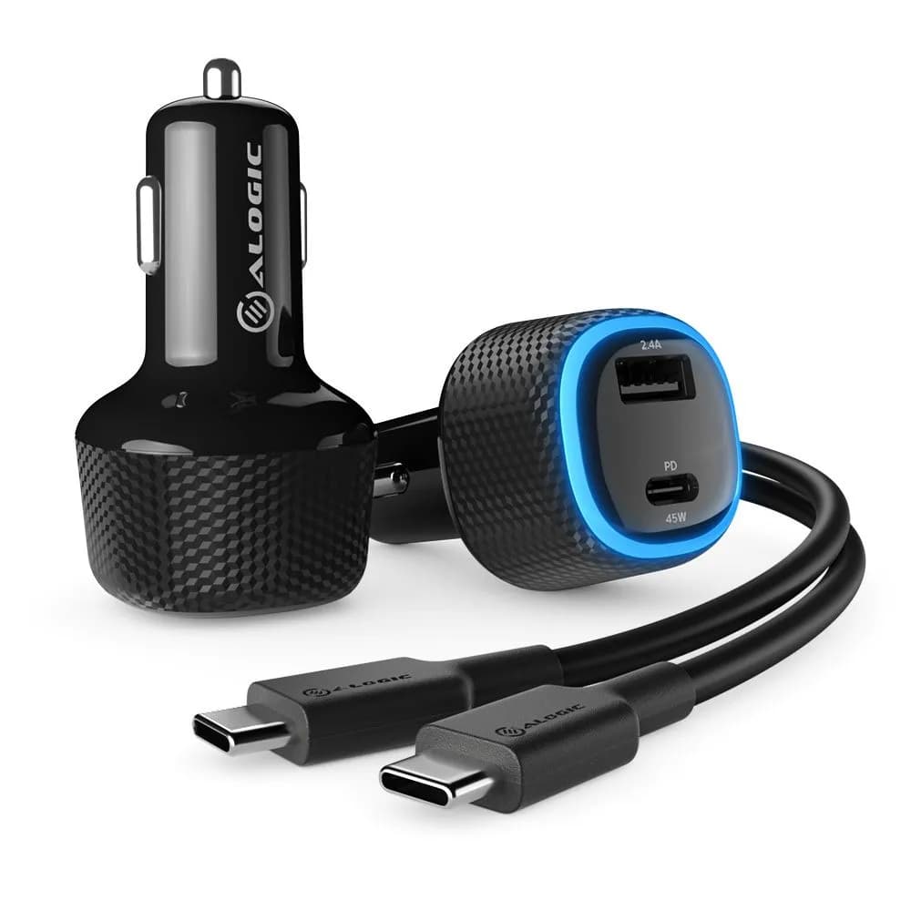 ALOGIC RAPID 2 Port USB-C & USB-A Laptop & Phone Car Charger