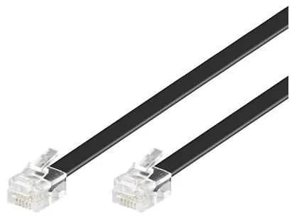 MicroConnect RJ12 2m -puhelinkaapeli, musta – Microconnect
