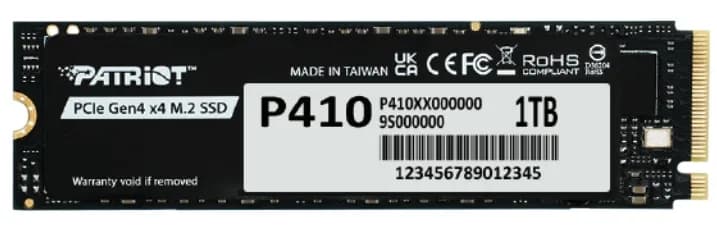 Patriot P410 1 Tt M.2 PCIe 4.0 x4 NVMe -SSD-levy – PATRIOT