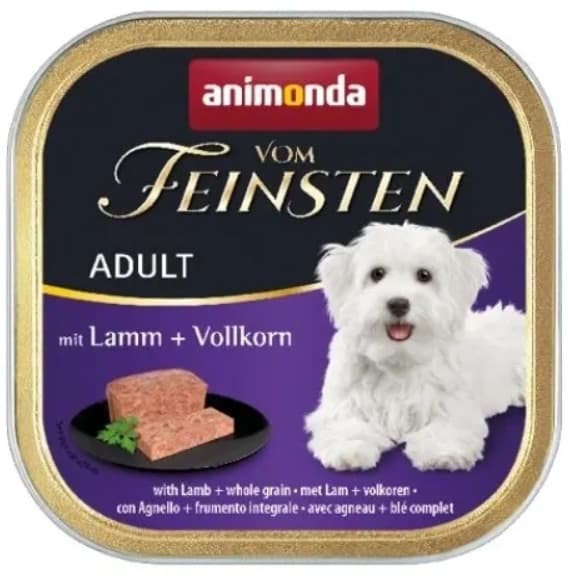 Animonda Vom Feinsten Adult Lamb & Whole Grain, Koiran märkäruoka, 150 g – Animonda