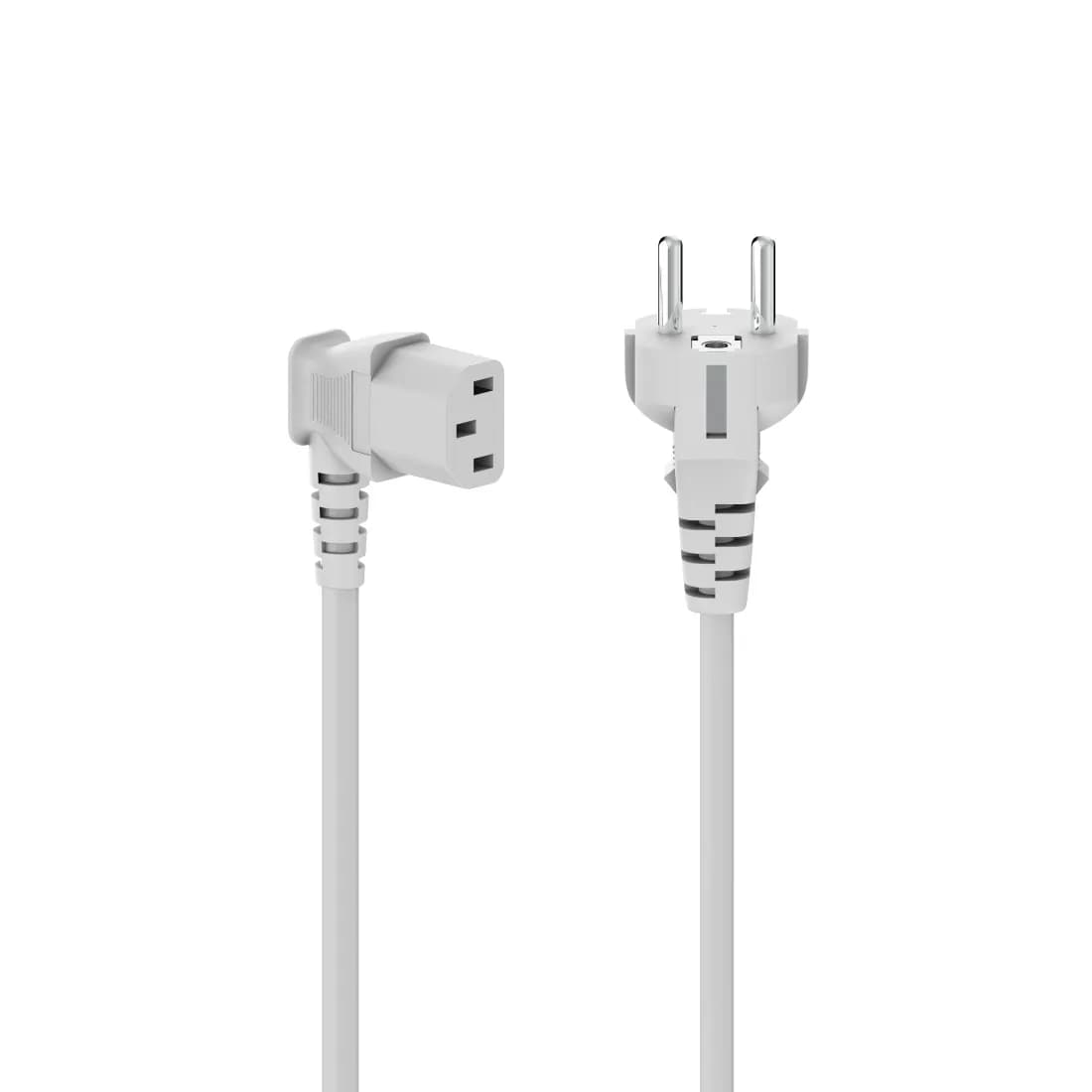HAMA Power Cable Angled 3-pole White 5.0m – Hama