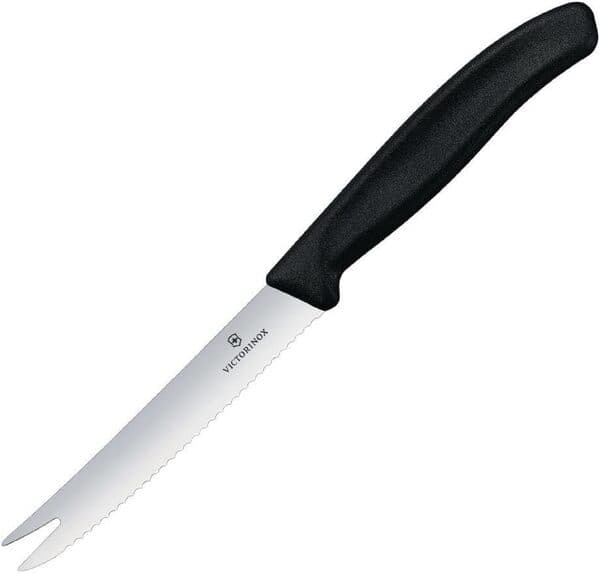 Victorinox Swiss Classic juusto- ja makkaraveitsi 11 cm (Musta) – Victorinox