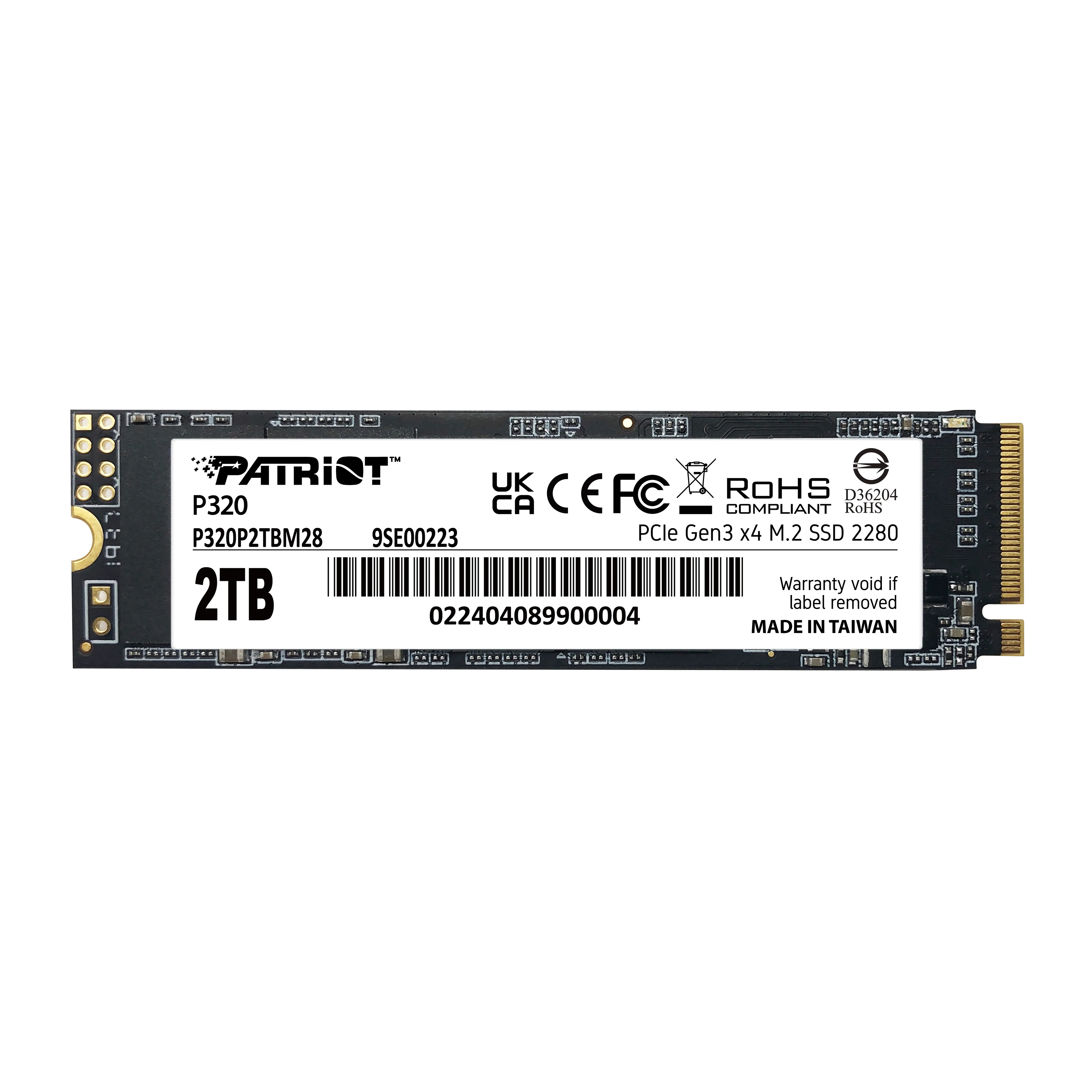 Patriot P320 2 Tt M.2 PCIe NVMe -SSD-levy – PATRIOT