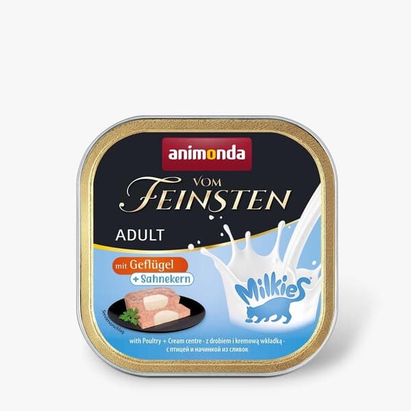 Animonda Vom Feinsten Adult Milkies with Poultry, Kissan märkäruoka, Viljaton, 100 g – Animonda