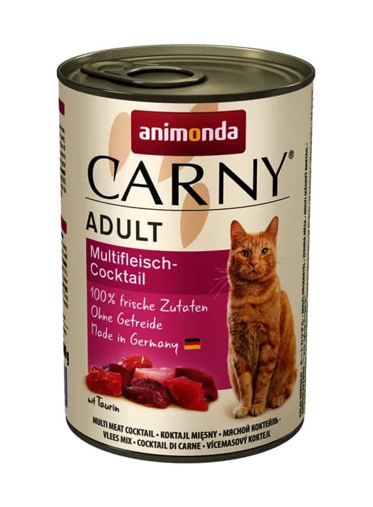 Animonda Carny Adult Beef, Chicken & Duck Hearts, Kissan märkäruoka, 400 g – Animonda