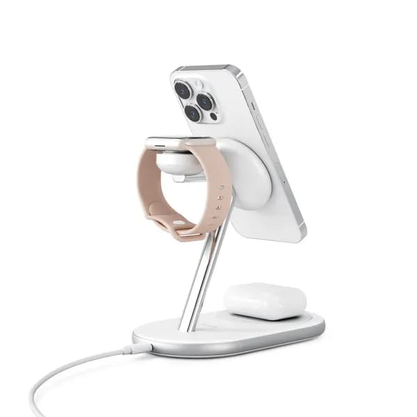 Epico 3in1 MagSafe Charging Stand - Charging 15W Type G - white
