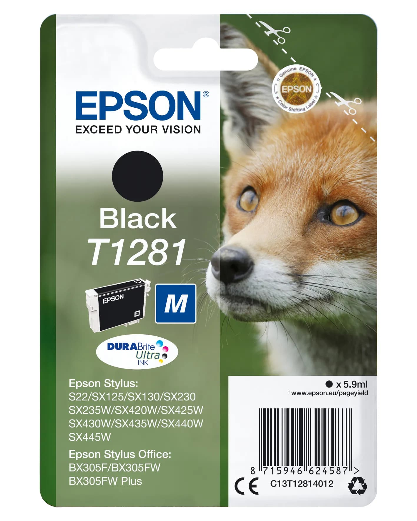 Epson C13T12814012-mustekasetti, 5.9 ml, musta – Epson