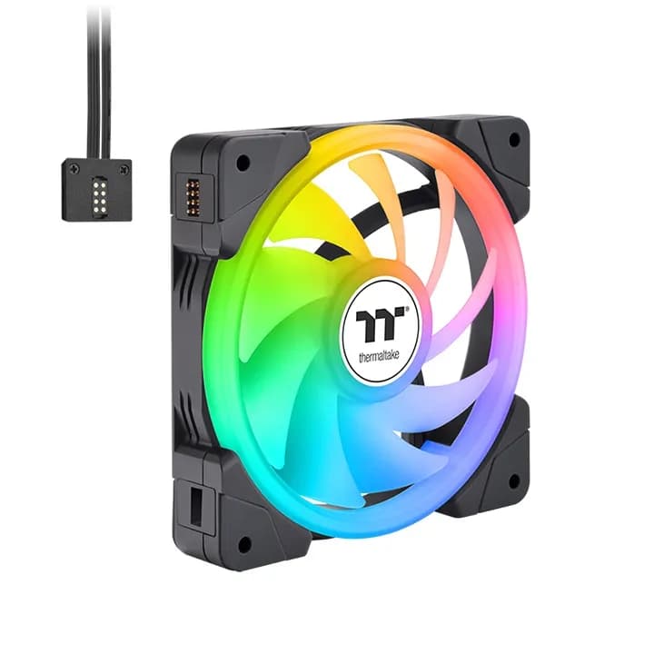 Thermaltake SWAFAN EX12 ARGB Sync 120 mm PWM -tietokonetuuletin, 3 kappaleen pakkaus - Valkoinen