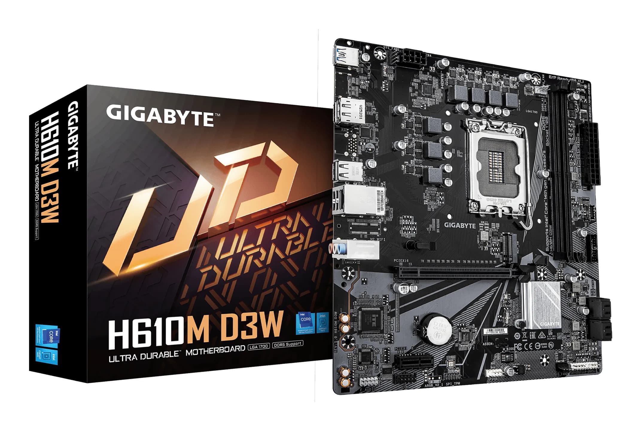 Gigabyte H610M D3W DDR5 LGA1700 mATX -emolevy – Gigabyte