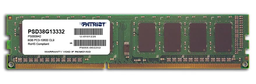 Patriot Signature Line 8 Gt (1 x 8 Gt) DDR3 1333 MHz, CL9 -muisti – PATRIOT