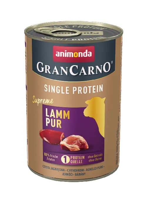 Animonda GranCarno Adult Lamb, Koiran märkäruoka, Single Protein, 400 g – Animonda