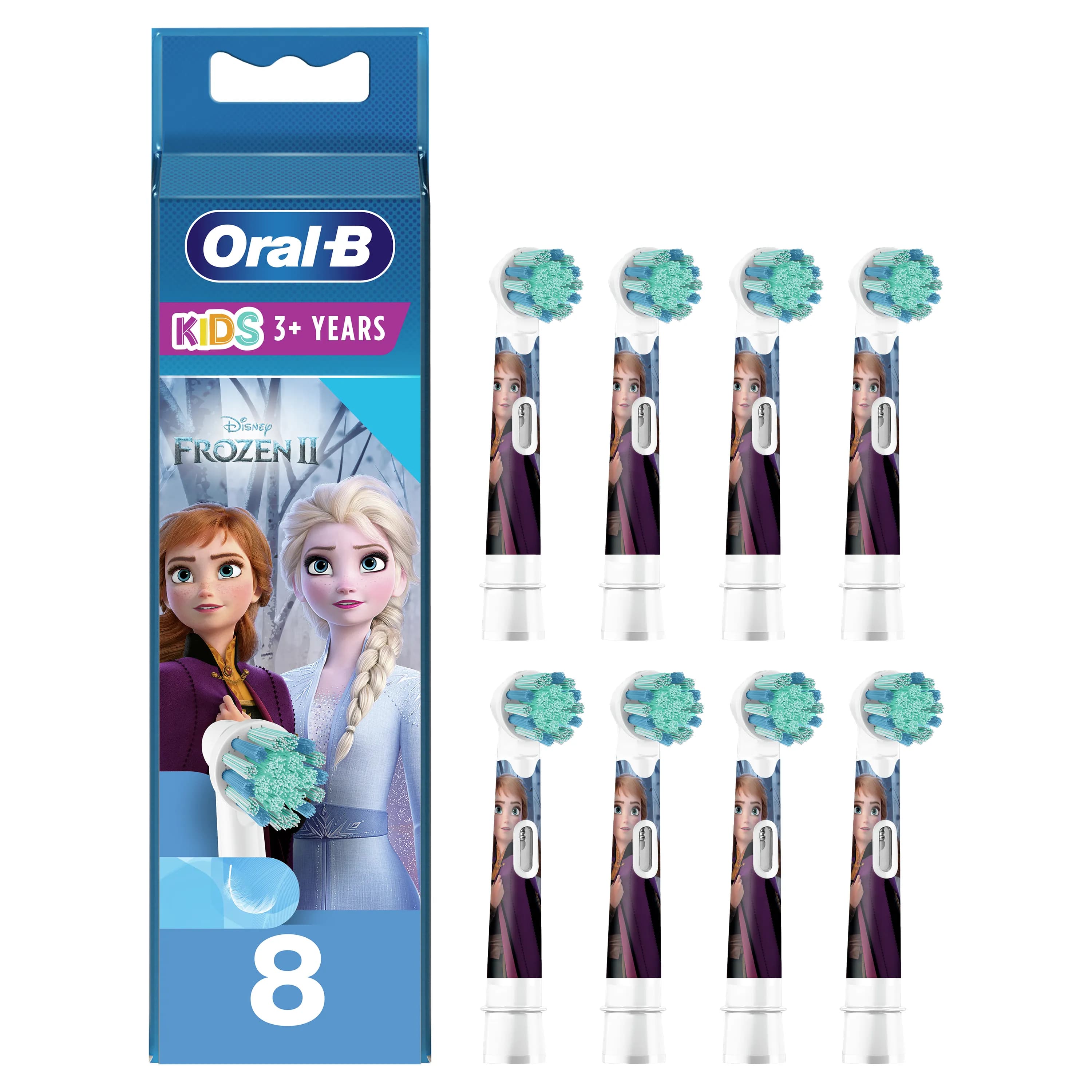 Oral-B Kids Frozen 8 kpl -vaihtoharjaspäät, Monivärinen – Oral-b