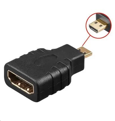 MicroConnect HDMI, 19 pin, Male - Micro HDMI, 19 pin, Female Adapter -adapteri, Musta – Microconnect