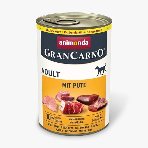 Animonda GranCarno Adult Turkey, Koiran märkäruoka, 400 g – Animonda