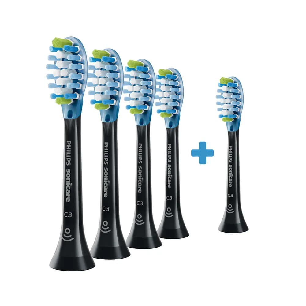 Philips Sonicare C3 Premium Plaque Defence -vaihtoharjaspäät - musta - 5 kappaletta