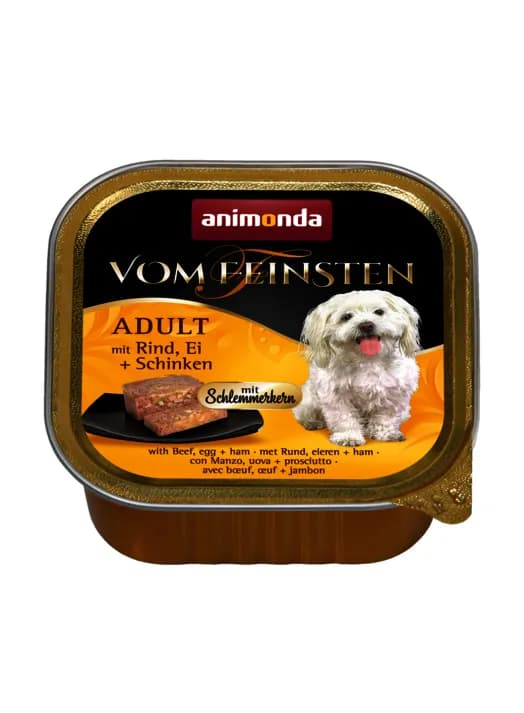 Animonda Vom Feinsten Beef and Turkey Hearts, Koiran märkäruoka, Adult, Viljaton, 150 g – Animonda