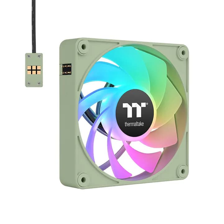 Thermaltake CL-F198-PL12MG-A 120 mm PWM LED -kotelotuuletin - 3 kpl pakkaus - vihreä