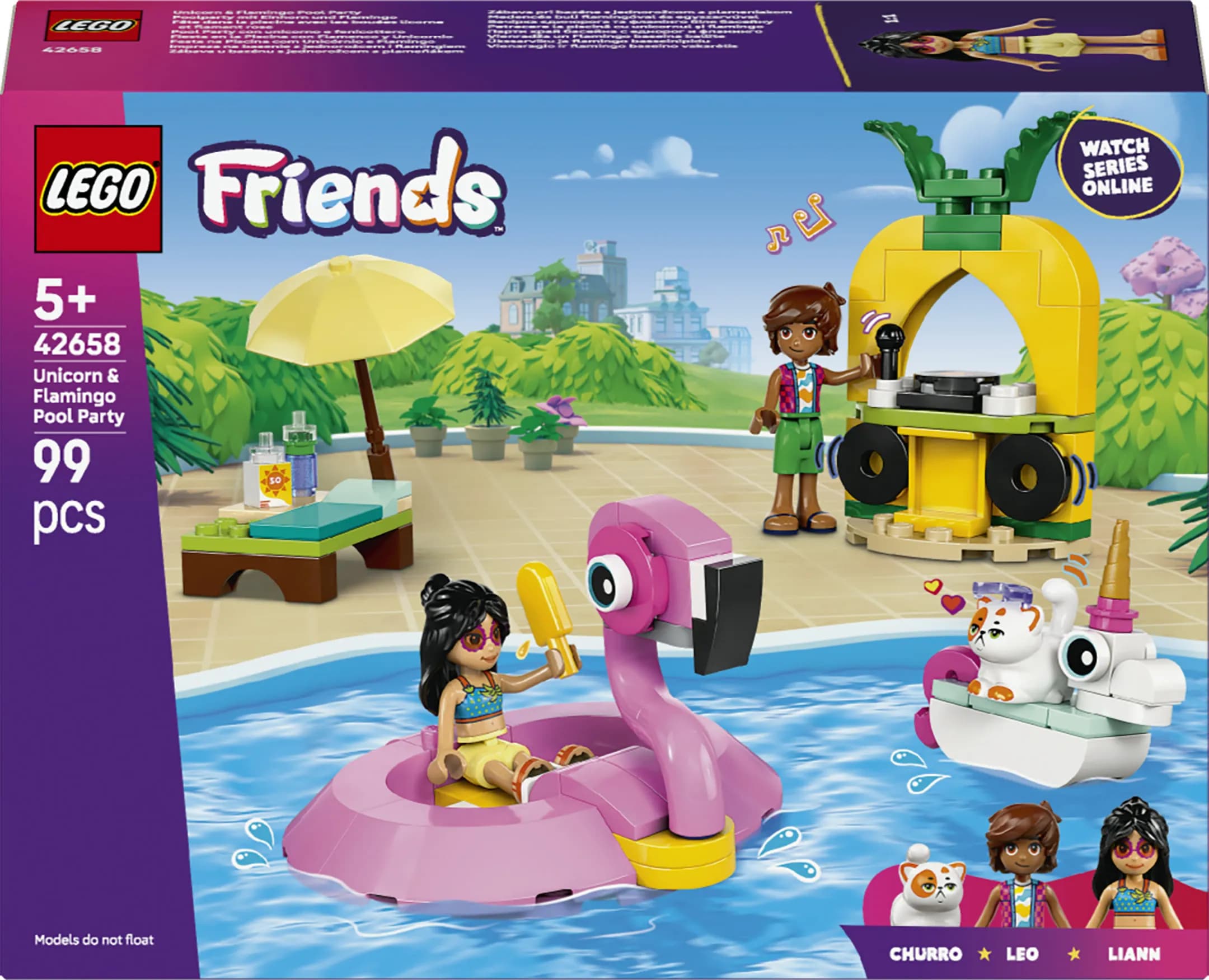 LEGO Friends Yksisarvinen ja flamingo -allasbileet 42658 – LEGO