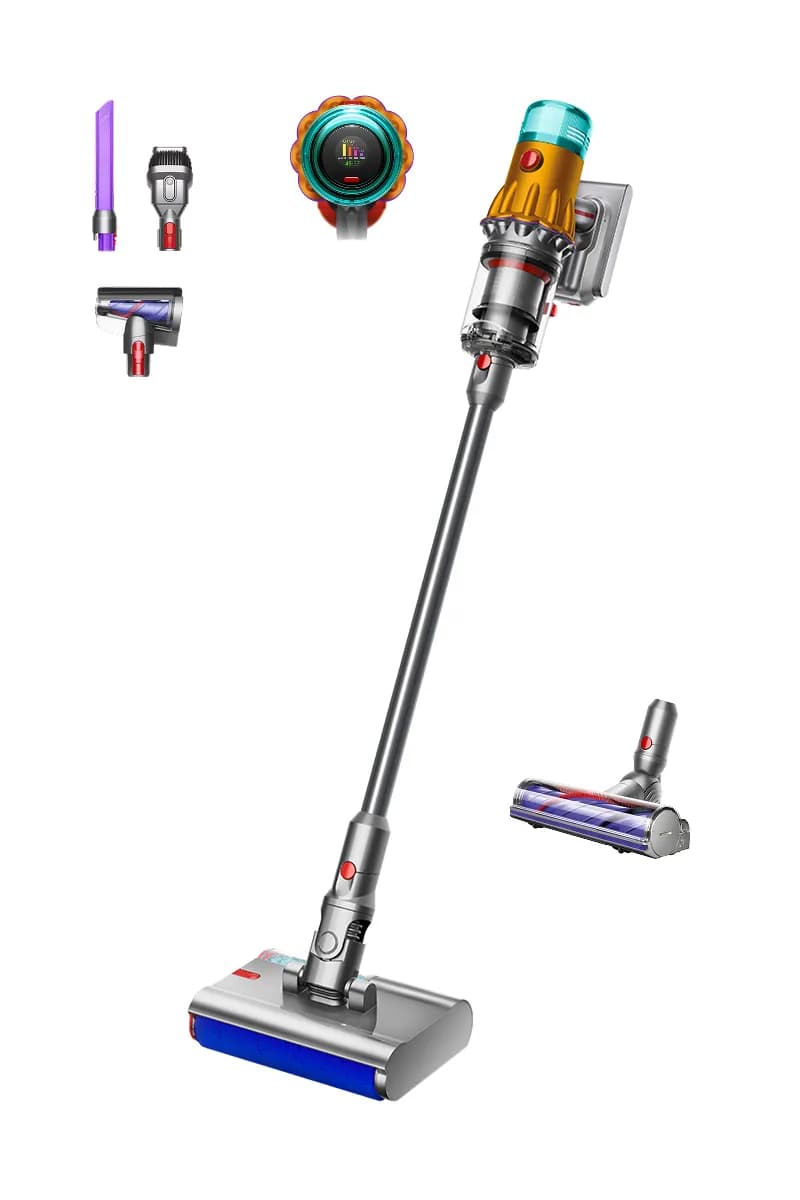 Dyson V12s Detect Slim Submarine 0.35 L 140 W -varsi-imuri, nikkeli, keltainen