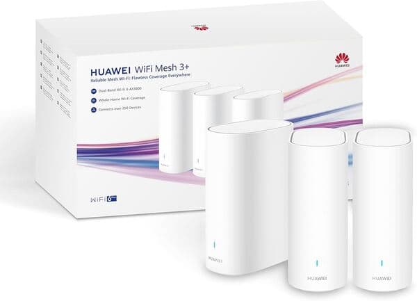 Huawei WiFi Mesh 3 -mesh WiFi -järjestelmä, Wi-Fi 6, AX3000, Dual-band, 3 kpl, valkoinen