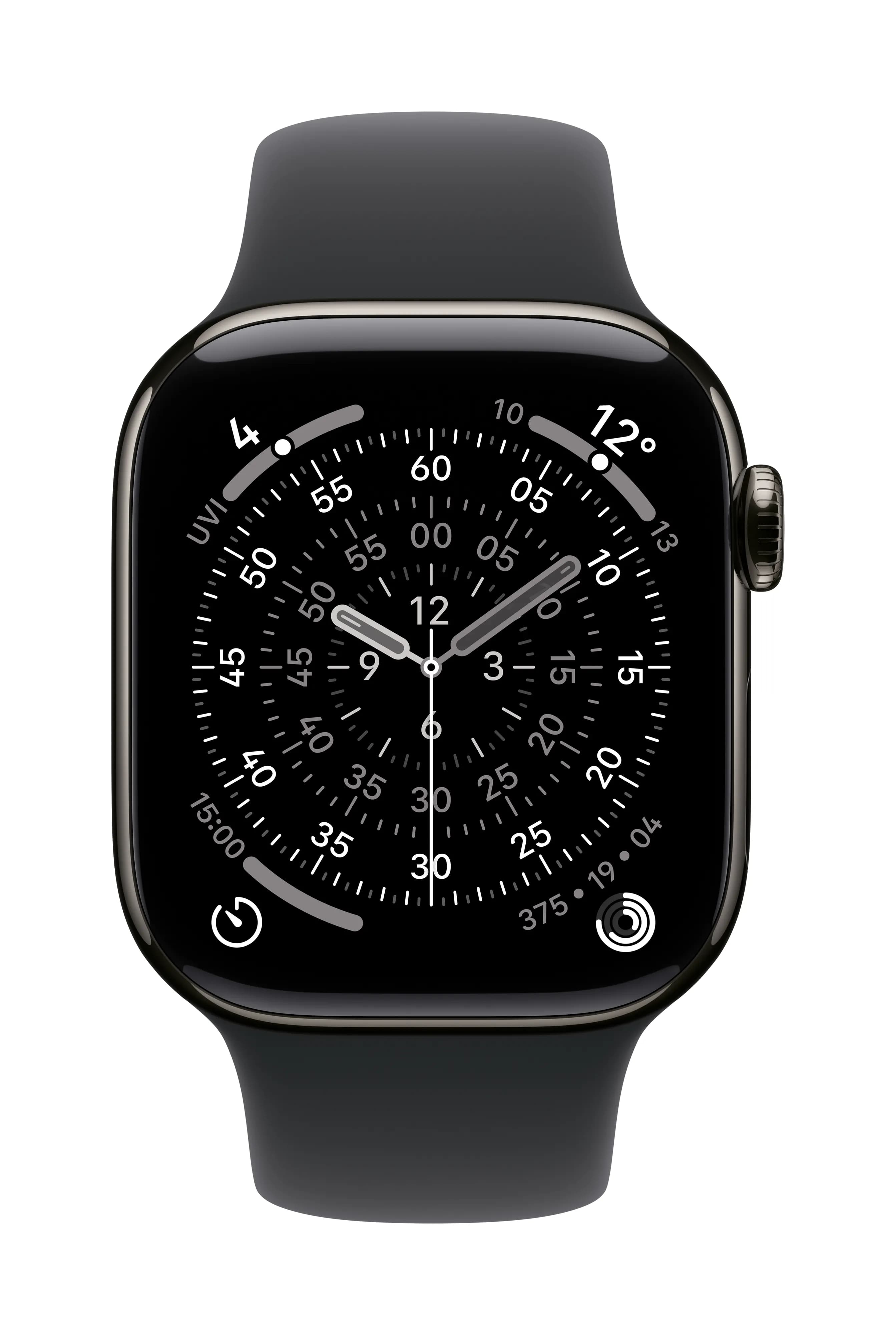 Apple Watch 42 mm -urheiluranneke, Musta, M/L – Apple