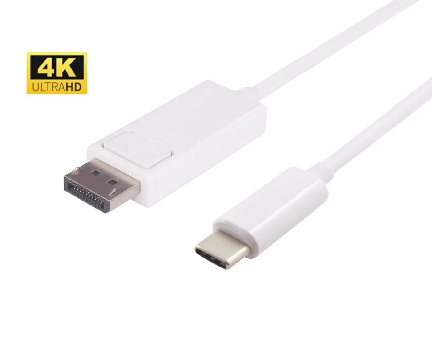 MicroConnect USB-C – DisplayPort -kaapeli, 1 m, valkoinen